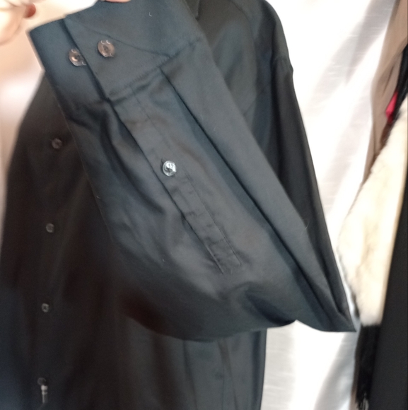 Calvin Klein TAG,ButtonUp Shirt, Men,  Collar, Bttn Cuffs, Black, 32-33/17 - Picture 14 of 15